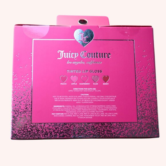NEW Juicy Couture 6-Pcs Tinted Lip Gloss Set Gift Pack Moisturizing Sheer Shine - Picture 2 of 2